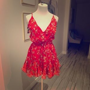 Bright and summery floral romper / playsuit - XS-S
